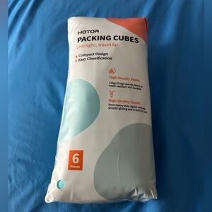HOTOR 6 Pack Packing Cubes for Suitcases in Teal.. NIB.. never been used..